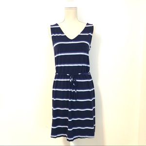 Merona size M Blue Striped Knit Sleeveless Dress